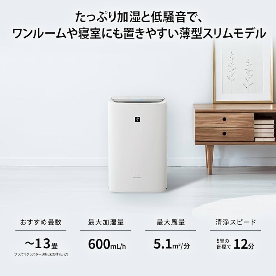 Amazon.co.jp: シャープ 加湿 空気清浄機 KI-RS50-W ホワイト プラズマ