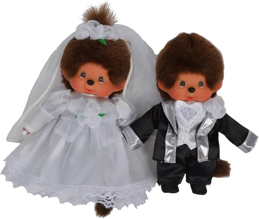Amazon.co.jp: モンチッチ ウェディングセット ぬいぐるみ 箱の高さ約