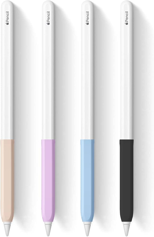 4 Pack Ergonomic Grip Designed for Apple Pencil 2nd Generation