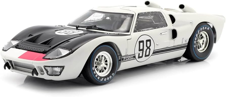 Amazon.com: 1966 Ford GT-40 MK 2#98 White 1/18 by Shelby