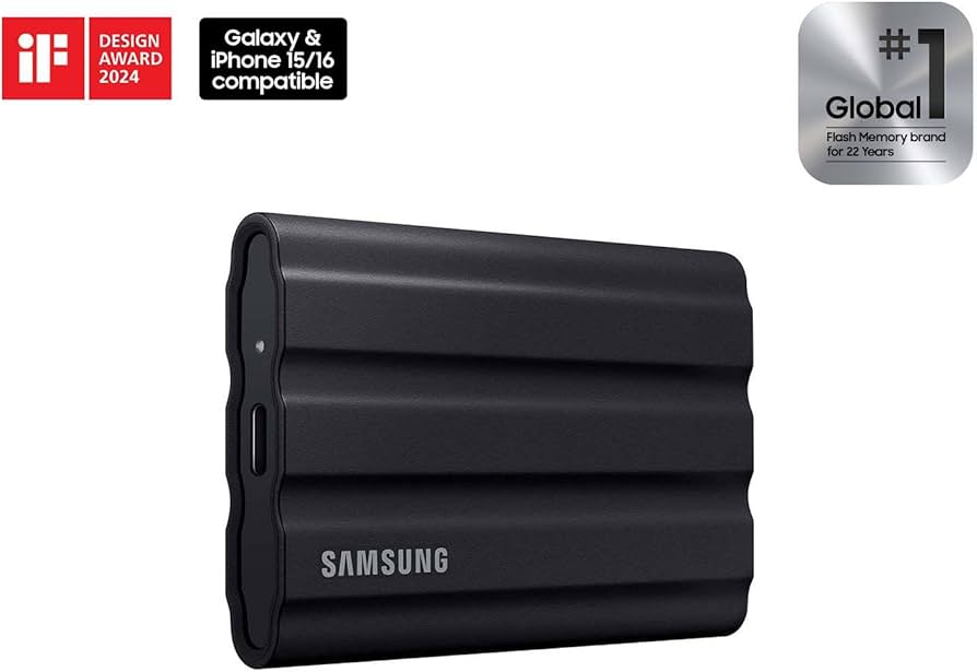 Amazon.com: Samsung T7 Shield 2TB, Portable SSD, up-to 1050MB/s
