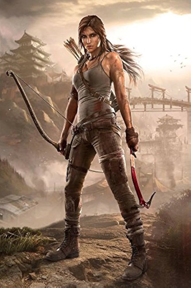 Amazon.com: Tomorrow sunny Tomb Raider Lara Croft Game Art Silk