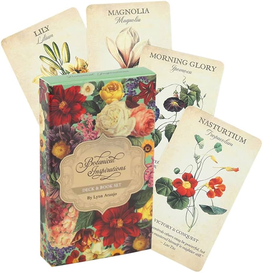 Amazon | Yyiingkku タロットカード 初心者向け 花の言語占いカード 45