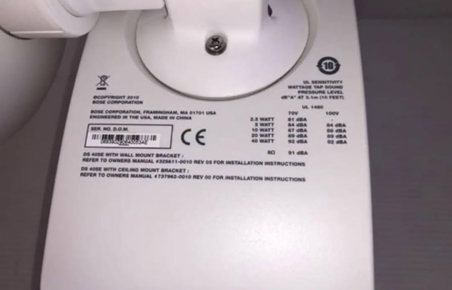 Amazon.co.jp: BOSE DS40SE-CMB W/ホワイト (1本) ◇ フルレンジ