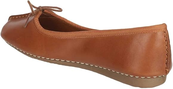 Amazon | [クラークス] 本革 フラットシューズ バレエシューズ