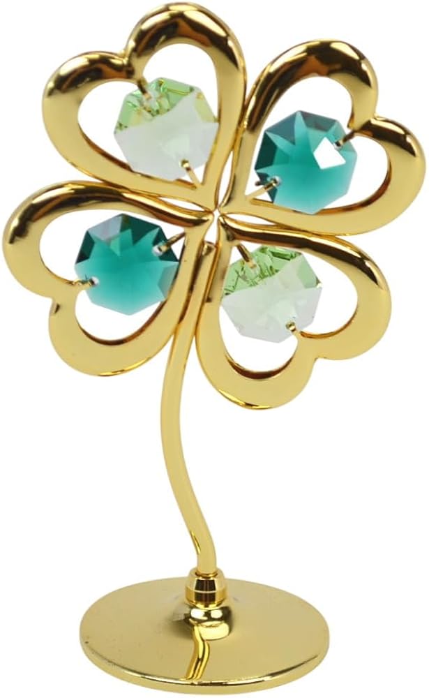 Amazon | 四葉のクローバー クリスタルオーナメント グリーン ボヘミア