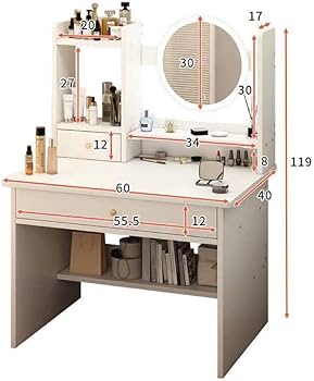 Amazon｜VEEZHA ドレッサー 化粧台 化妆桌 鏡台 梳妆台 化粧テーブル