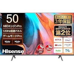Amazon | ハイセンス 50V型 倍速パネル搭載 液晶 テレビ 50E7H 4K