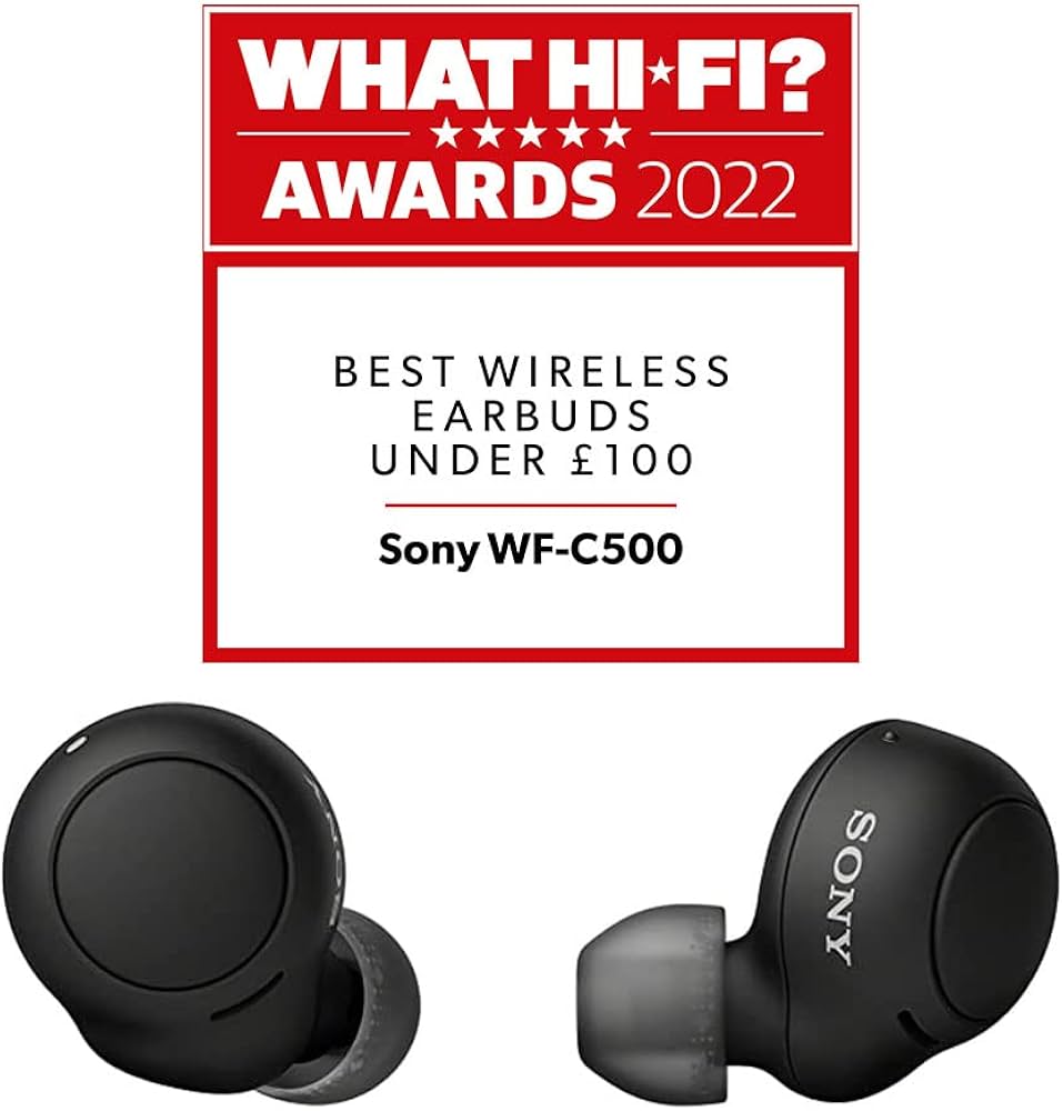Sony Fones de ouvido intra-auriculares sem fio WF-C500 com estojo