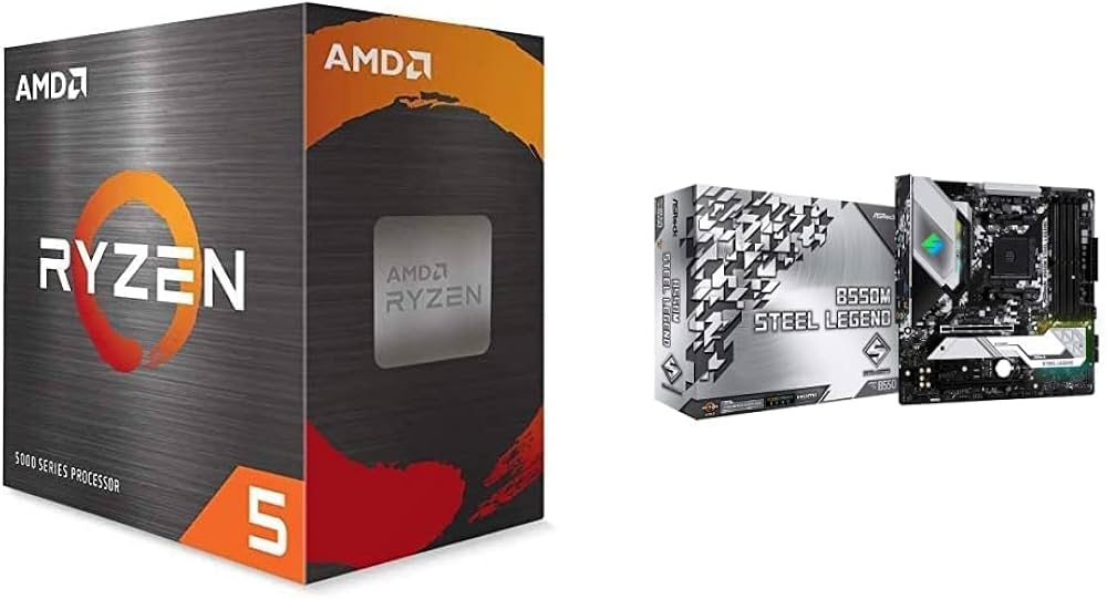 Amazon | AMD CPU Ryzen 5 5600X 100-100000065BOX + ASRock B550 M