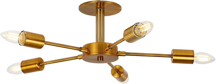 Amazon.co.jp : Herischen ペンダントライト ゴールド銅色 北欧風