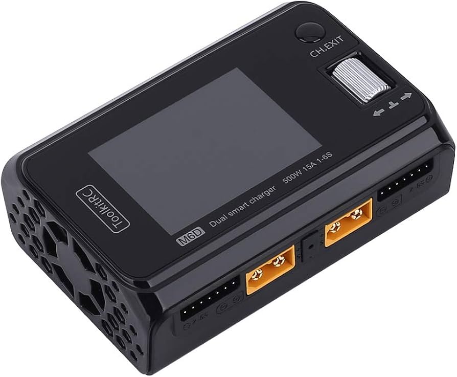 Amazon | ToolkitRC M6D 500W 15A DCデュアルチャンネルMINIスマート充