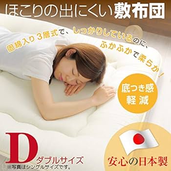 Amazon｜リビングプランニング 敷き布団 ダブル [140×200㎝] ほこりの