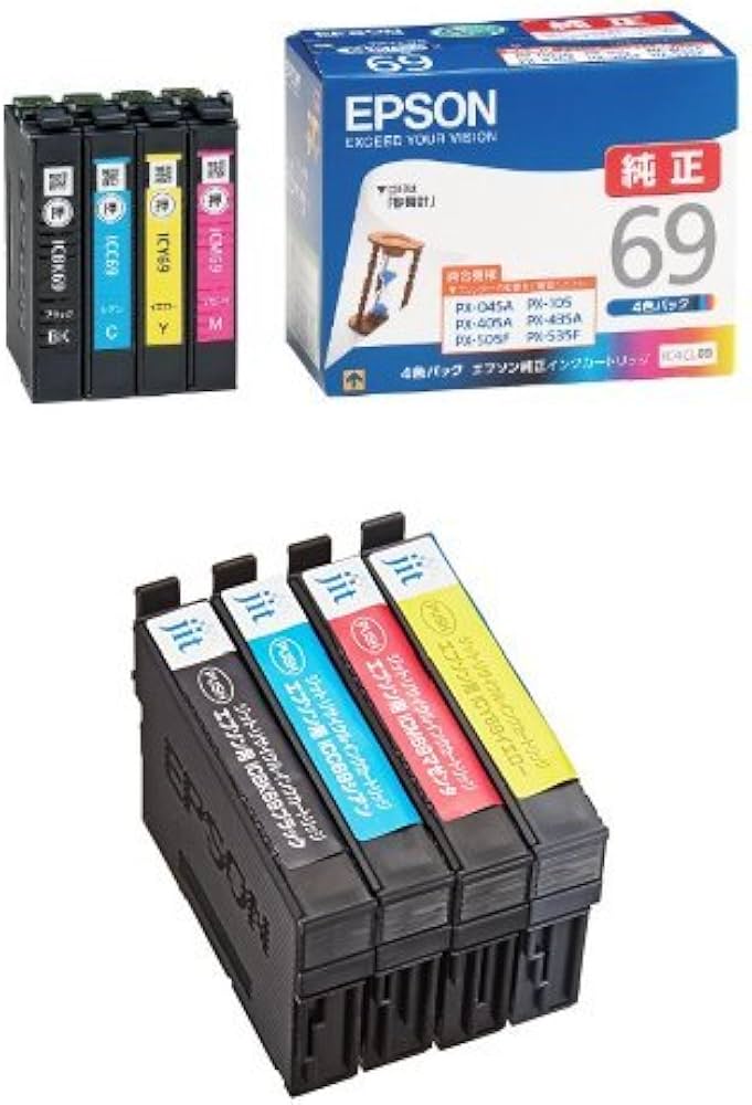 Amazon.co.jp: EPSON 純正インクカートリッジ IC4CL69 4色パック +