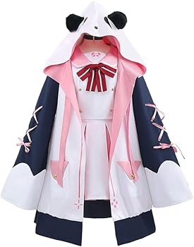 Amazon.co.jp: [楽コス] 笹木咲 コスプレ 衣装 VTuber 制服 パンダ