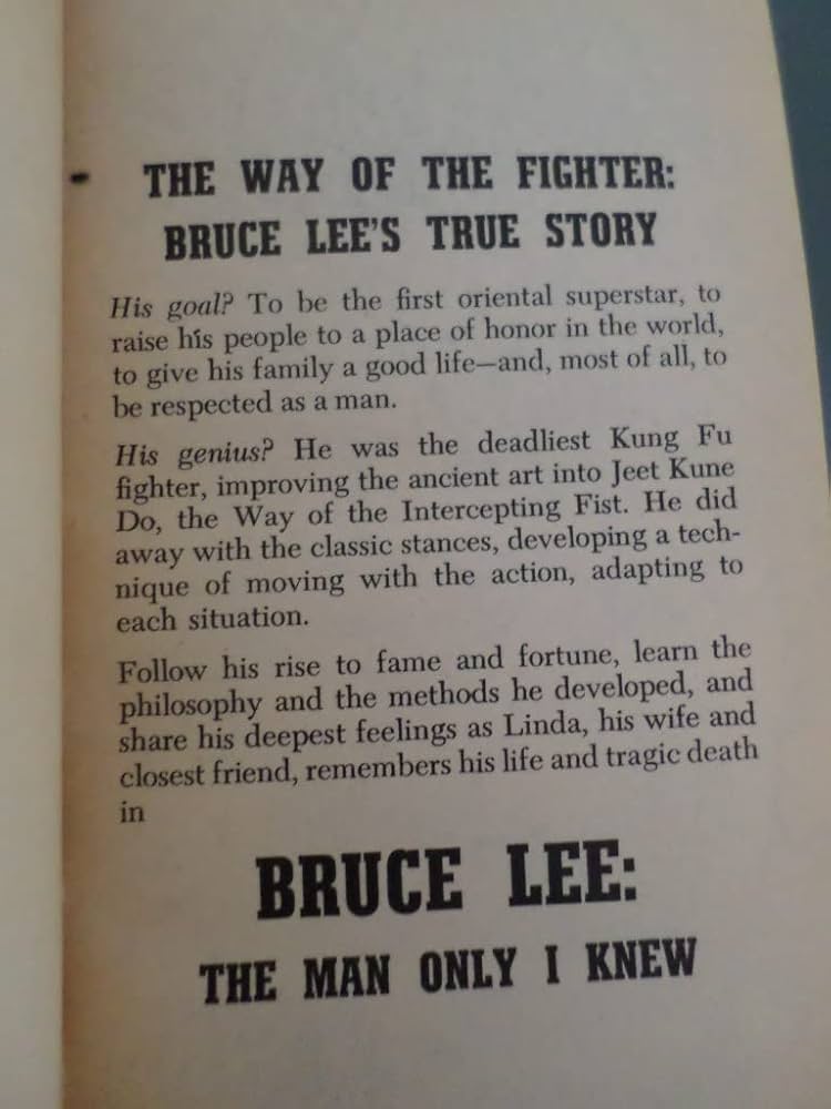 Amazon.com: Bruce Lee: The Man Only I Knew: 9780446787741: Lee