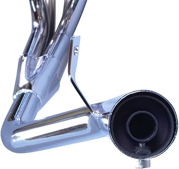 Amazon | ZRX400 98- マフラー 4-1 スリム管 メッキ バーテックス