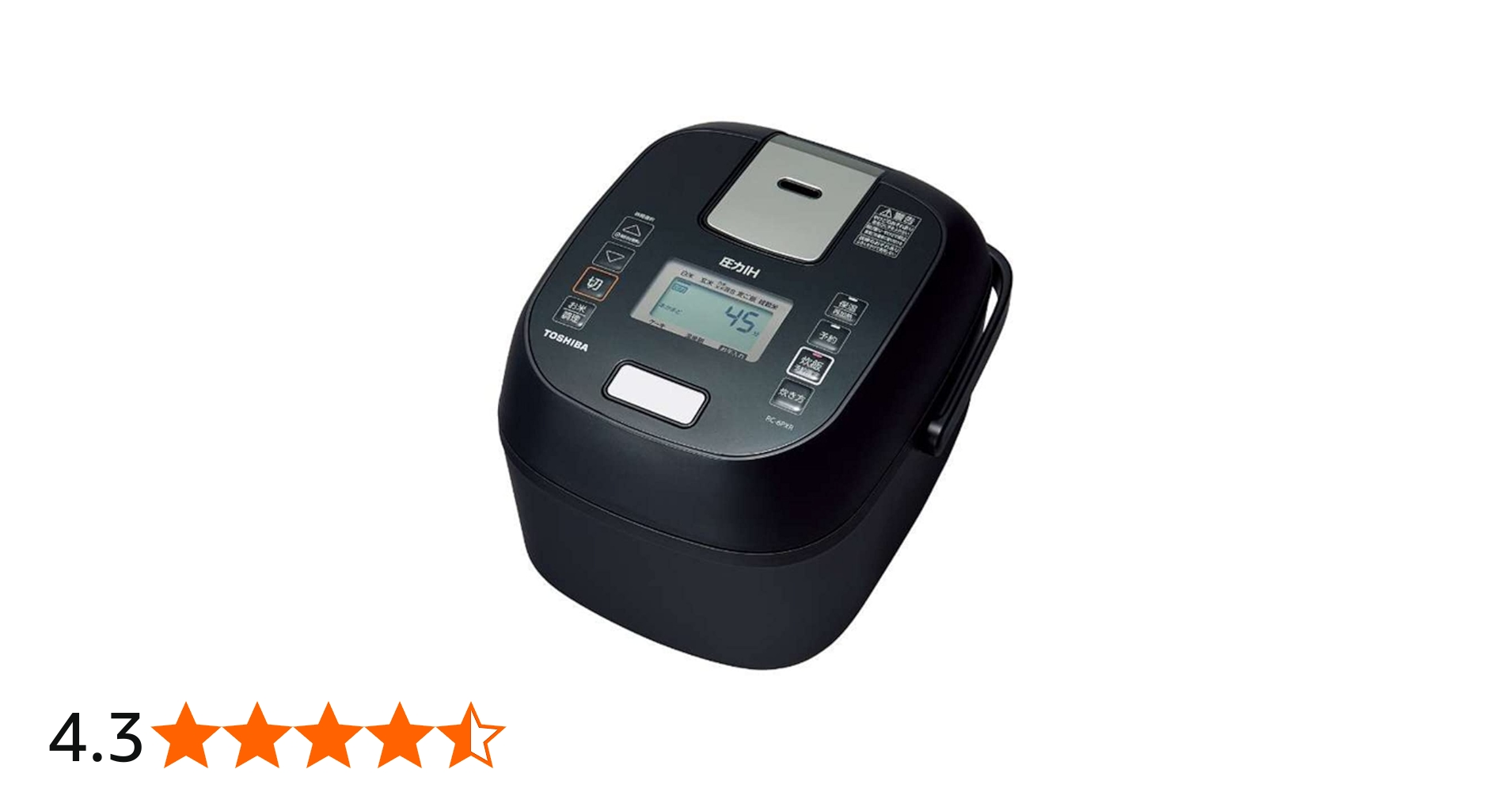 Amazon.co.jp: TOSHIBA(東芝) RC-6PXR-K(ブラック) 炎匠炊き 圧力IH