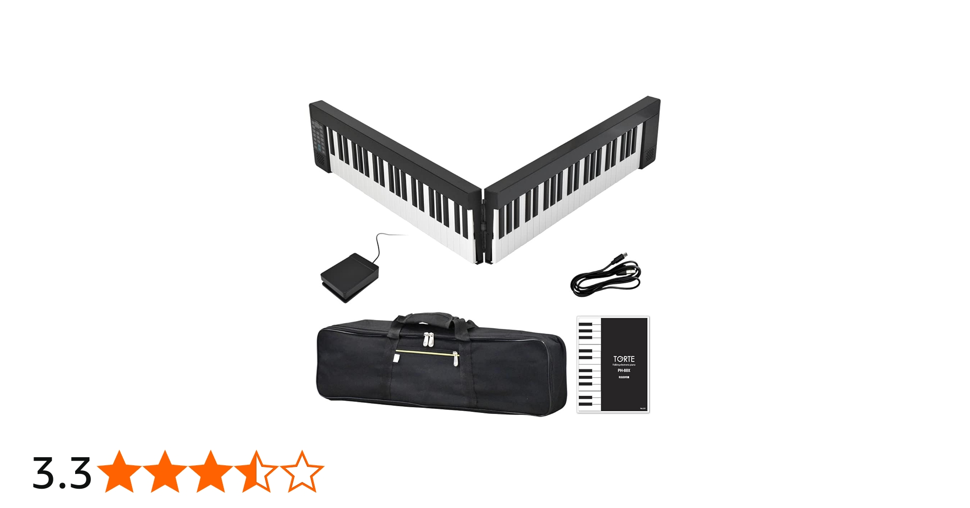 Amazon.co.jp: TORTE トルテ 電子ピアノ 折りたたみ式 88鍵盤 フル