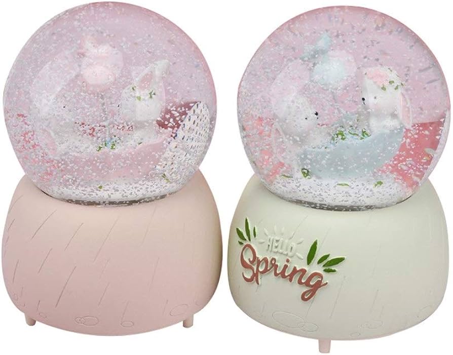 Amazon.co.jp: YVCHEN 春ウサギミニチュアモデルスノードーム