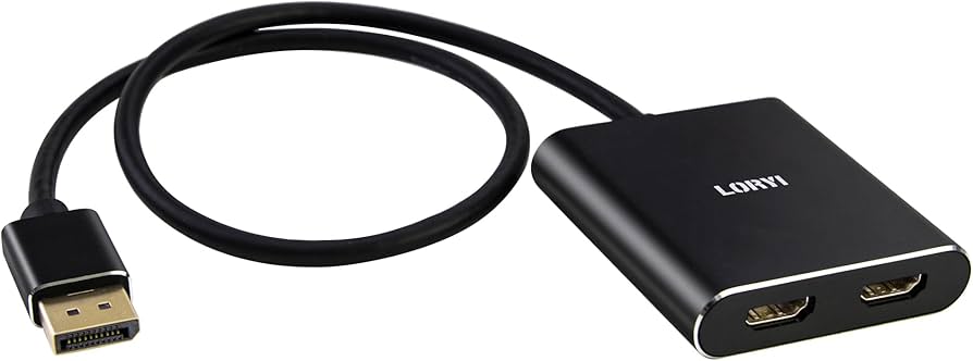 Amazon.co.jp: DisplayPort to デュアル HDMI アダプター 4K@60Hz