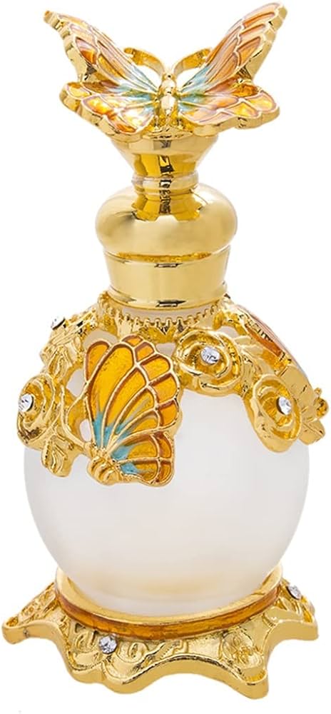 Amazon.co.jp: アンティーク香水の飾り瓶 15ML蝶カバー香水瓶