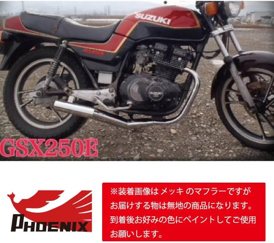Amazon | GSX250E ゴキ フェニックスレーシング ショート管 無地【SP