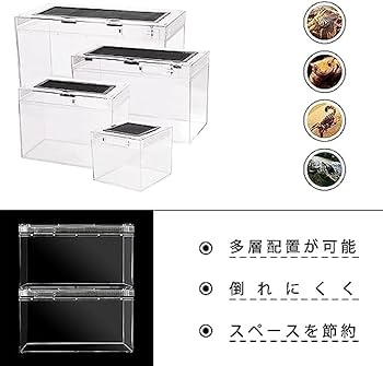 Amazon | 爬虫類ケージ 飼育容器、トカゲ ケージ、20cm/30cm/40cm/50cm