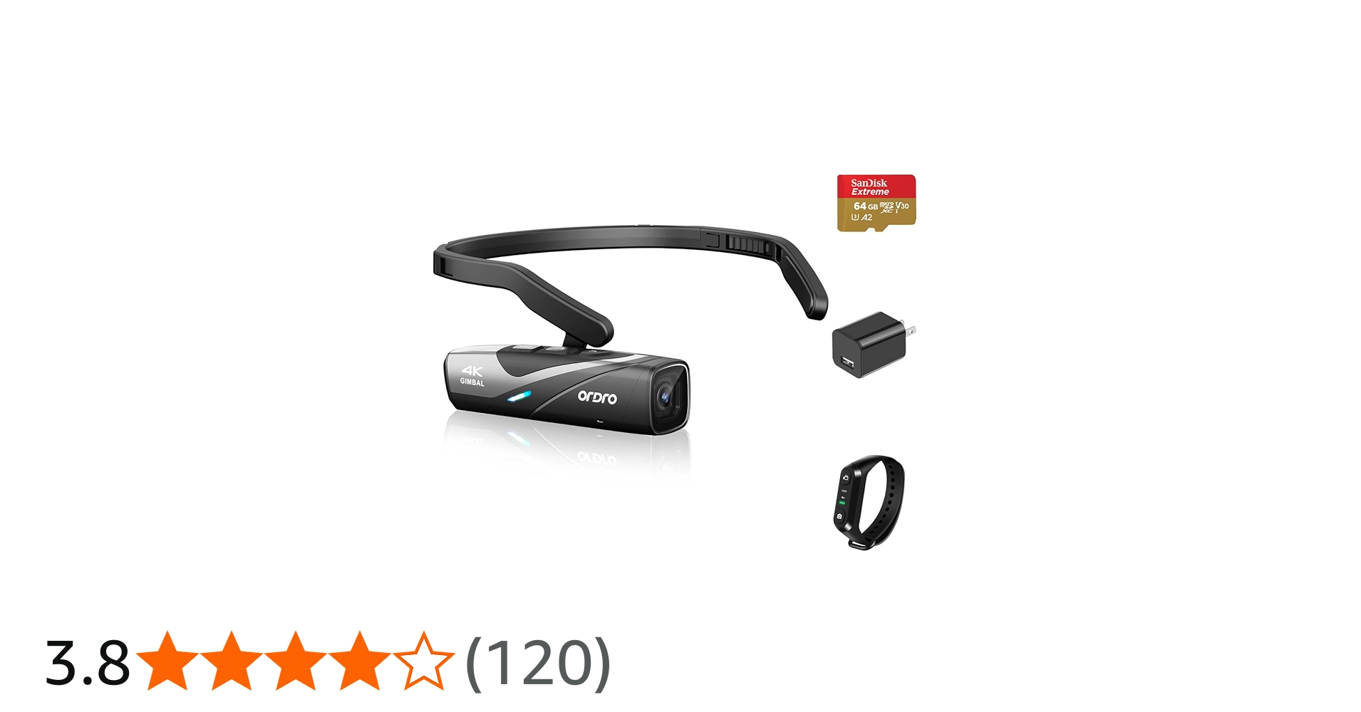 Amazon | ORDRO EP8 最新型 Vlog 4K ビデオカメラ ウェアラブル式