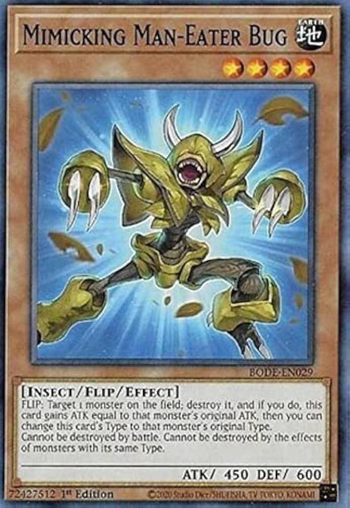 Amazon.co.jp: 遊戯王 BODE-EN029 擬態する人喰い虫 Mimicking Man