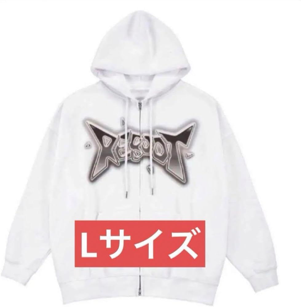 Amazon.co.jp: treasure reboot フーディー パーカー 白 Lサイズ : ホビー
