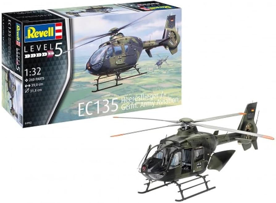 Amazon | ドイツレベル 1/32 ドイツ陸軍航空隊 EC 135 ヘリコプター