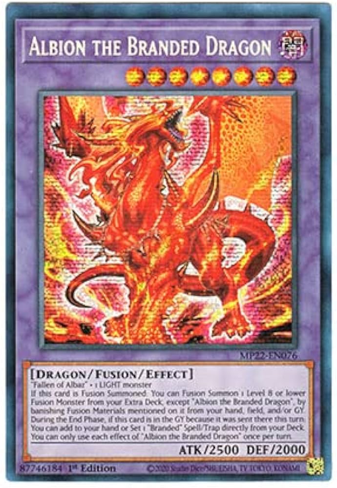 Amazon.co.jp: 遊戯王 英語版 MP22-EN076 Albion the Branded Dragon