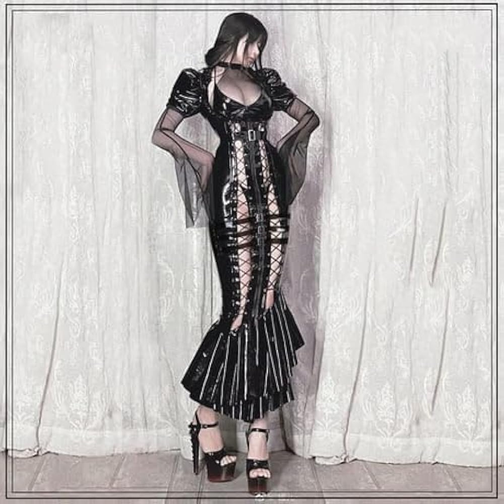 Amazon.co.jp: [ワイジェヤ] 伯爵夫人エナメルマーメイドワンピース