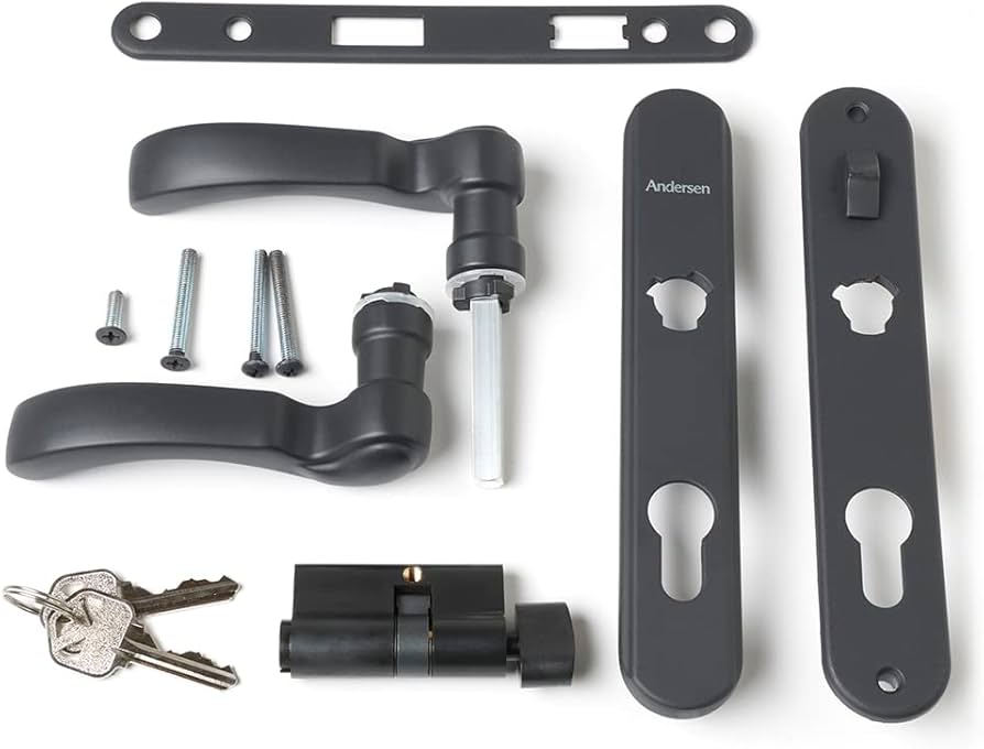 Andersen Storm Door Hardware Set - Traditional Style - Matte Black