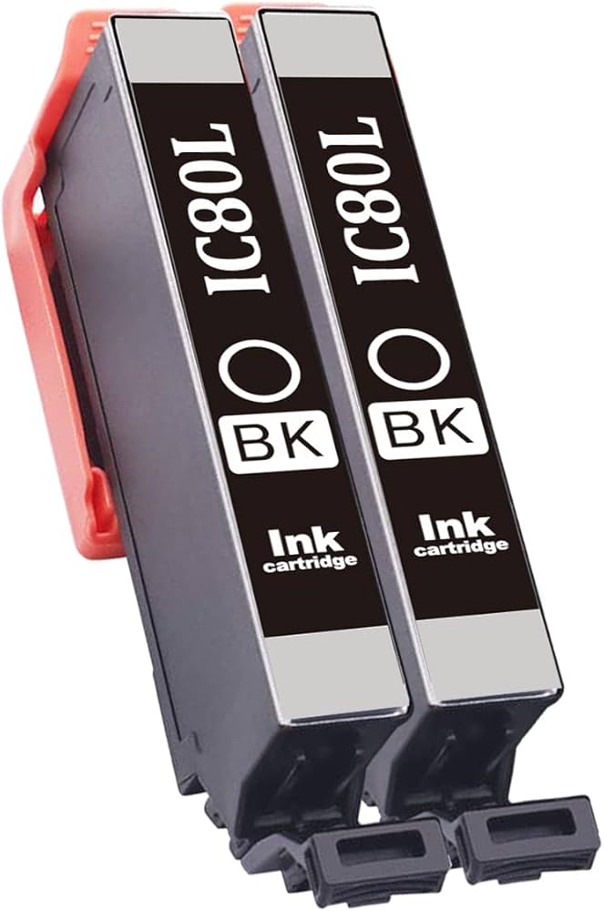 Amazon.co.jp: Epson用 エプソン ICBK80L 2本 ブラック インク
