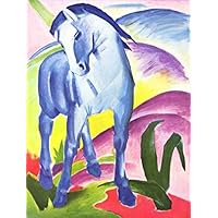 Amazon.co.jp: 22 点の油絵 青い馬 フランツ マルク 動物アート