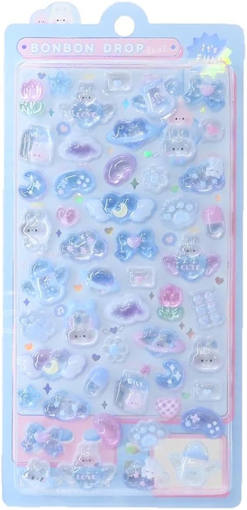 Amazon.co.jp: [シールシート]ボンボンドロップシール/みずいろ