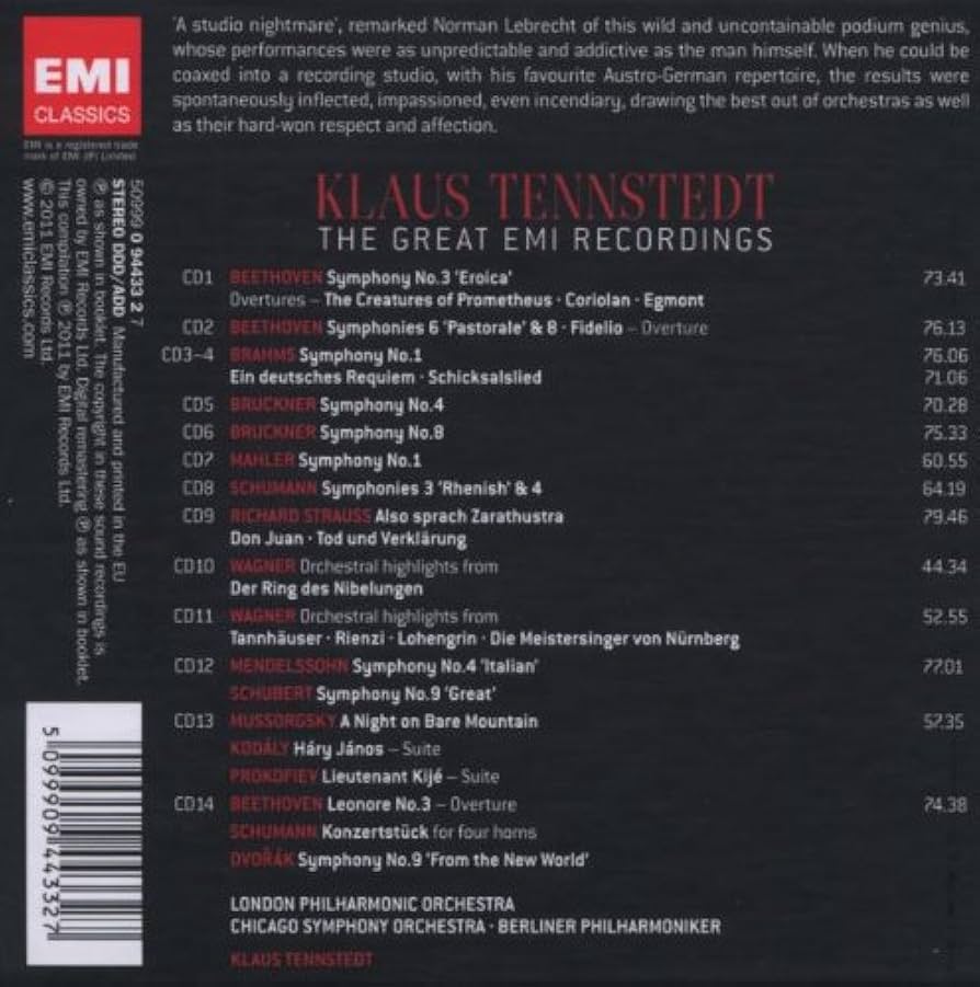 Amazon.co.jp: Klaus Tennstedt - The Great Recordings: ミュージック