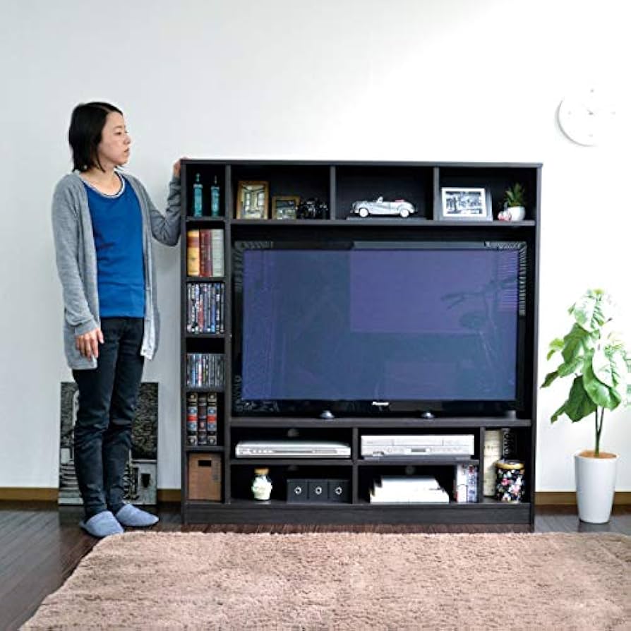 Amazon｜J-Supply テレビ台 ハイタイプ 壁面家具 リビング壁面収納 50