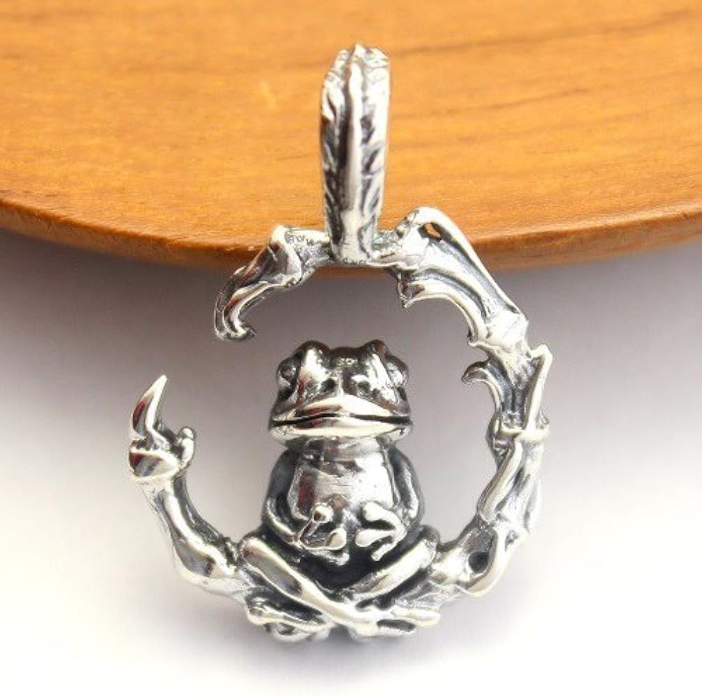 Amazon | 蛙 カエル ペンダントトップ ペントップ ペンヘッド シルバー