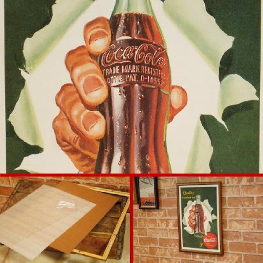 Amazon.co.jp: 【復刻ポスターとB4フレームセット】 コカコーラ 瓶
