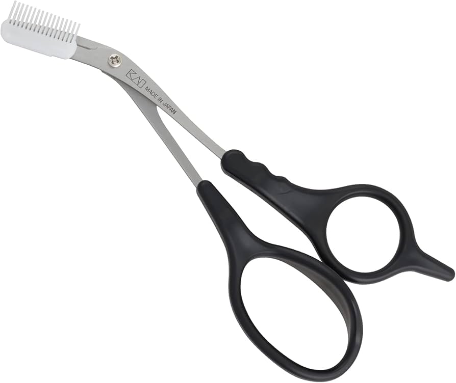 Amazon | 貝印 KAI Groom! クシ付き 眉毛 ハサミ DX 揃えやすい メンズ