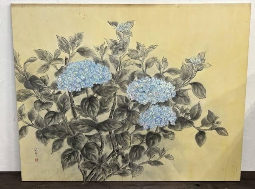32×41㎝『紫陽花』油彩絵画・原画・F6 32×41㎝『紫陽花』油彩絵画