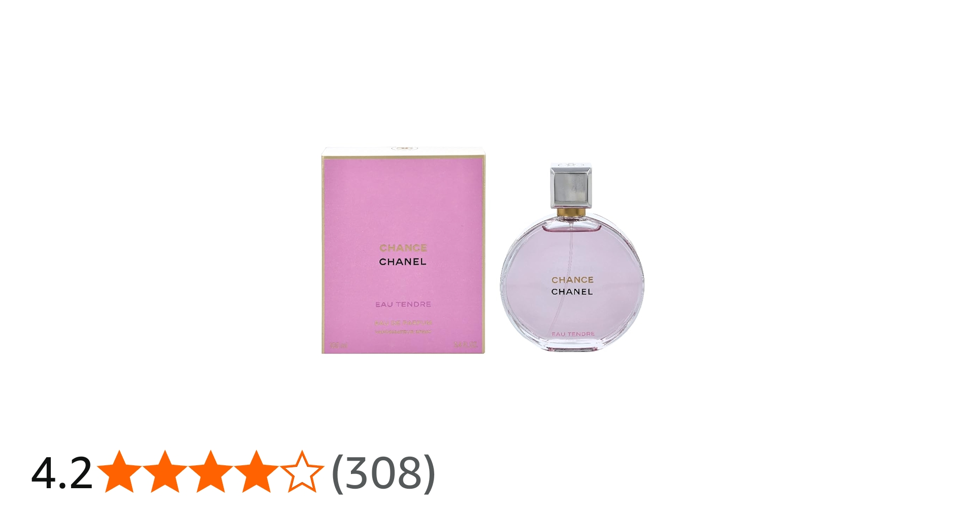 Chanel Chance Eau Tendre for Women Eau De Parfum Spray, 3.4 Ounce