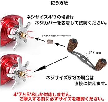 Amazon | VISPREA リール カーボン パーツ ベイトリール ハンドル 95mm