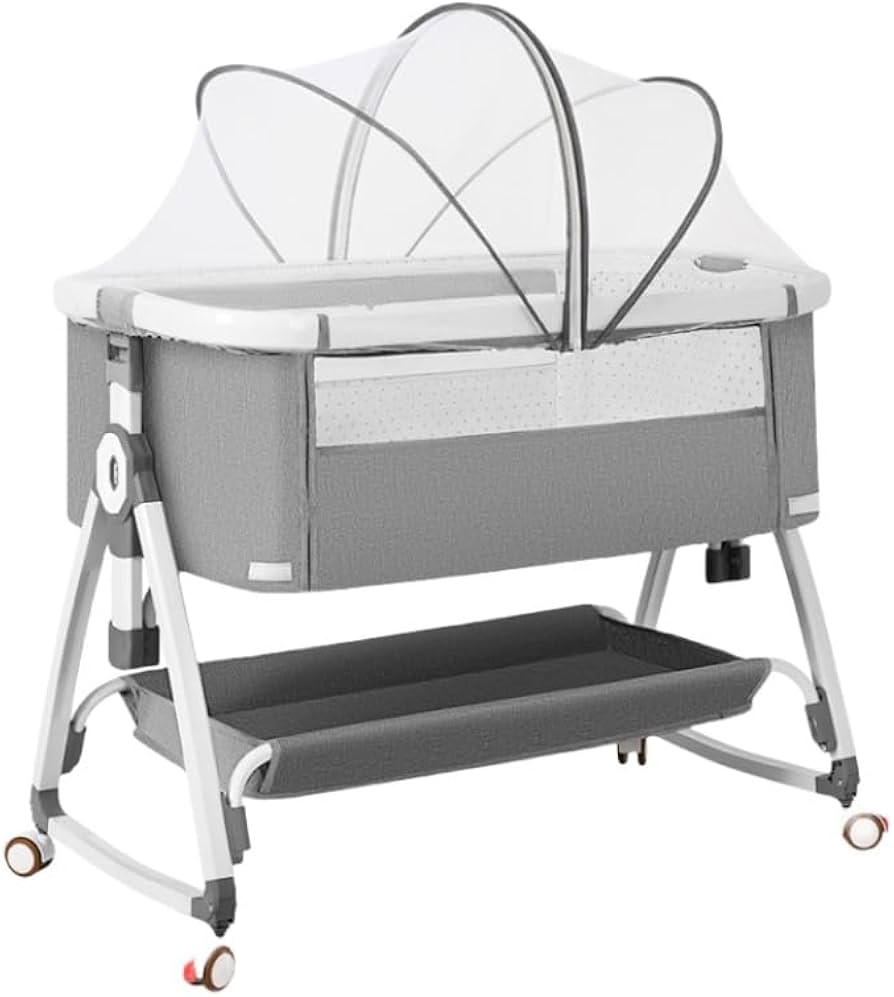 Amazon | ベビーベッド 添い寝ベッド 新生児ベッド 乳児用ベッド 高さ6
