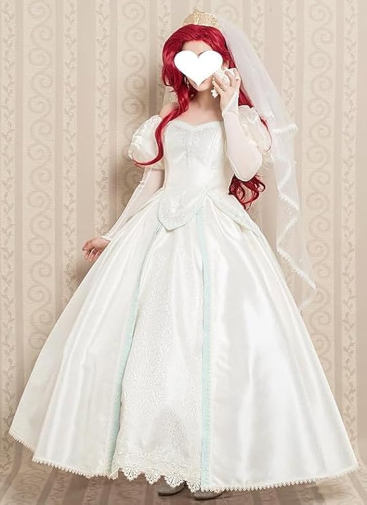Amazon.co.jp: [fenglei] ディズニー アリエル ウェディングドレス