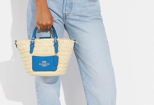 Amazon | [コーチ] COACH トートバッグ ストロー レザー ミニ かご