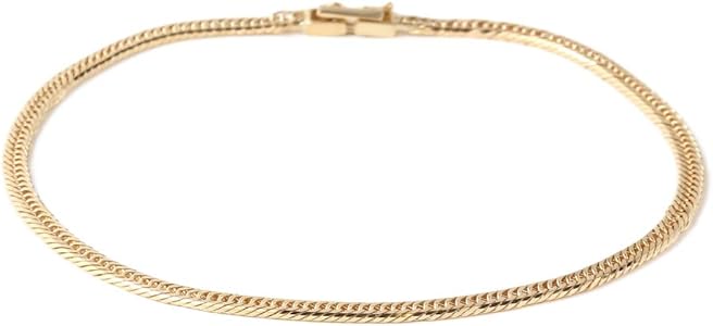 Amazon | [ハッピーグッツショップ] 18金 喜平 アンクレット 8面